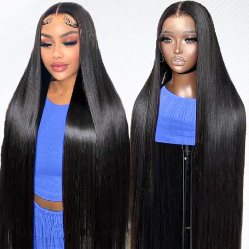 30 Inch Straight Lace Front Wig - 210% Density Human Hair, HD Lace