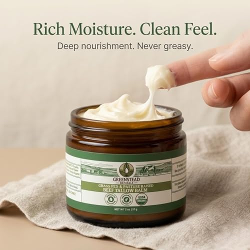 USDA Organic Beef Tallow Balm with Jojoba Oil & Cocoa Butter - 2 oz