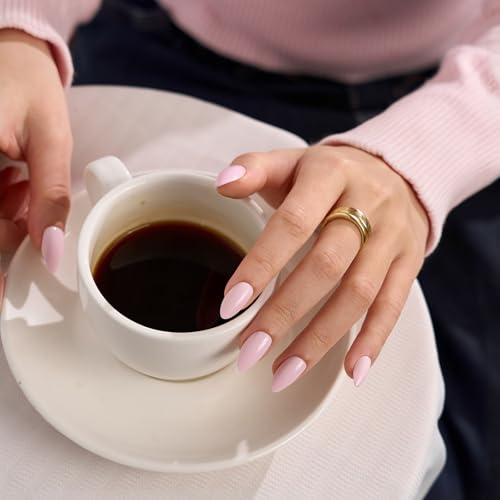 BTArtbox Press On Nails Short Almond Hot Pink 32ct
