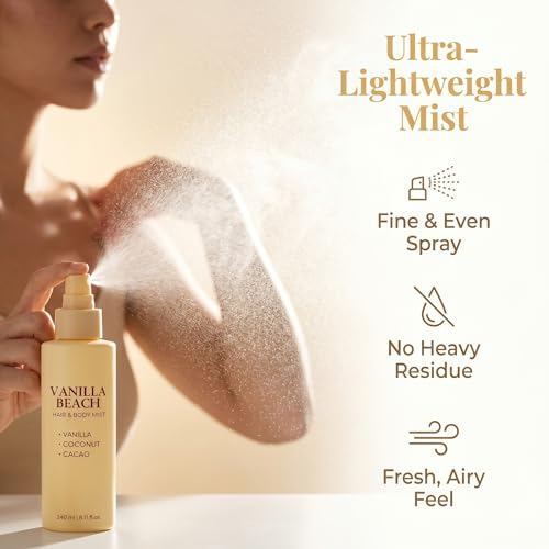 Vanilla Coconut Beach Hair & Body Mist Spray - 8.11 fl oz