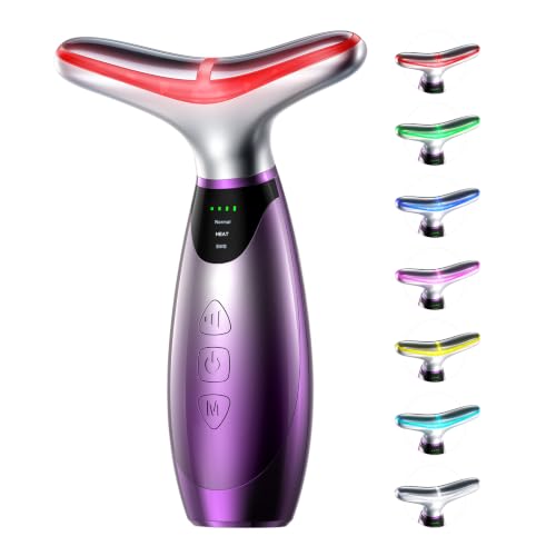 Pedete Purple LED Facial Massager for Face & Neck Light Therapy