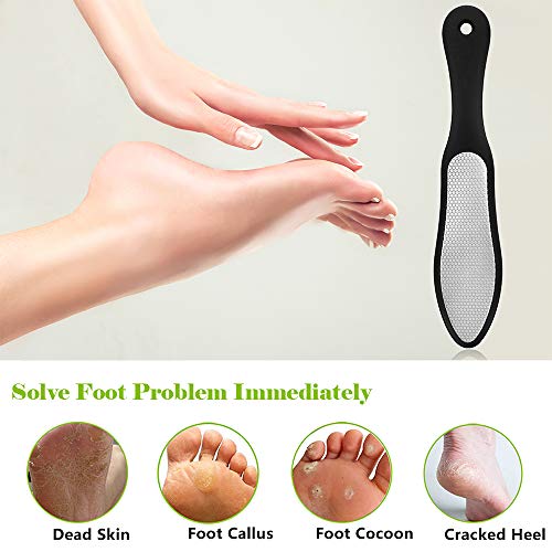 BEZOX Double-Sided Stainless Steel Foot File & Callus Remover Rasp