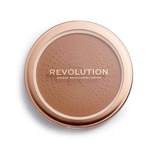 Makeup Revolution Mega Bronzer Powder, Matte Finish, For Light To Deep Skin Tones, Vegan & Cruelty Free, Warm, 0.52 oz/15g