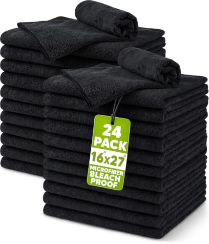Utopia Towels Microfiber Bleach Safe Salon Towels 16x27 24 Pack