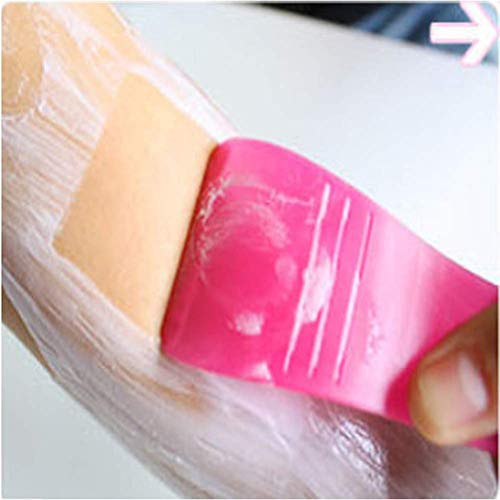 12Pcs Hair Wax Cleansing Spatulas Sticks Mask Scraper Plastic Waxing Applicator & Depilatory Creams Hair Waxing Removal Beauty Tools, White and Pink