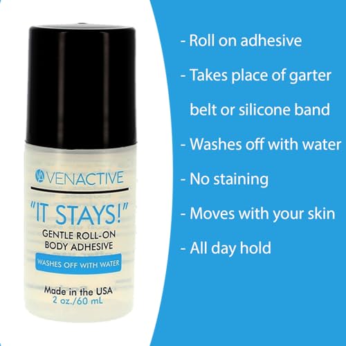 It Stays Body Adhesive Roll-On - 2oz Clear Liquid Glue
