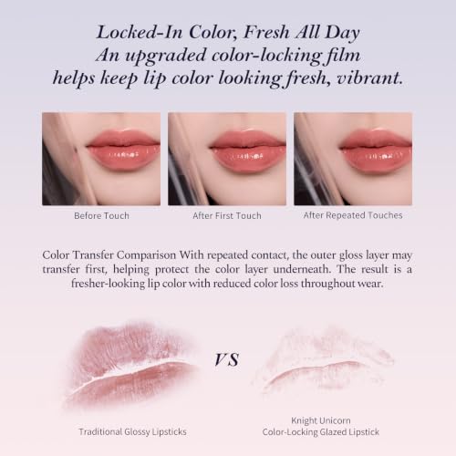 Flower Knows Knight Unicorn Glazed Lipstick - Rosy Nude Pink