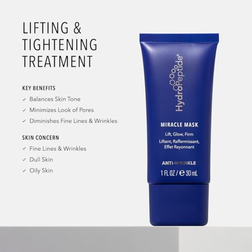 HydroPeptide Miracle Mask, Peptide Treatment to Lift, Glow & Firm,1 Ounce (30mL)