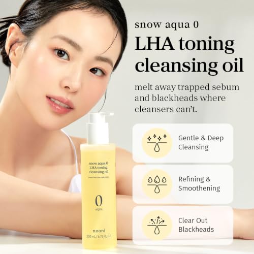 NOONI Snow Aqua LHA Cleansing Oil - Pore & Makeup Remover
