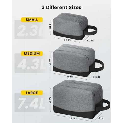 Vorspack Travel Toiletry Bag - Water Resistant Toiletry Bag for Men Small Travel Bag for Toiletries, Accessories - Black