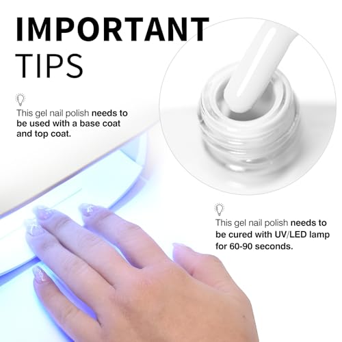 CANNI Pure White Gel Nail Polish 9ml - UV LED Soak Off