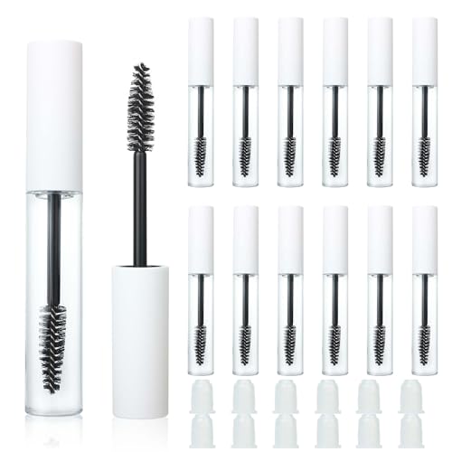 COSIDEA 12pcs 10ml Empty Mascara Bottles - Plastic Eyeliner Tubes