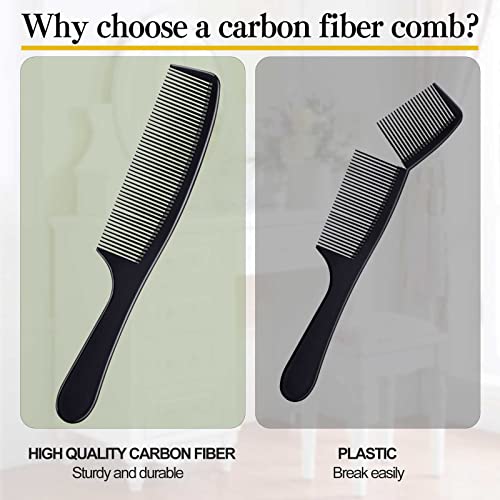 Small Carbon Fiber Comb Set for Men and Women - Teasing & Styling - Premium Hair Styling Tools