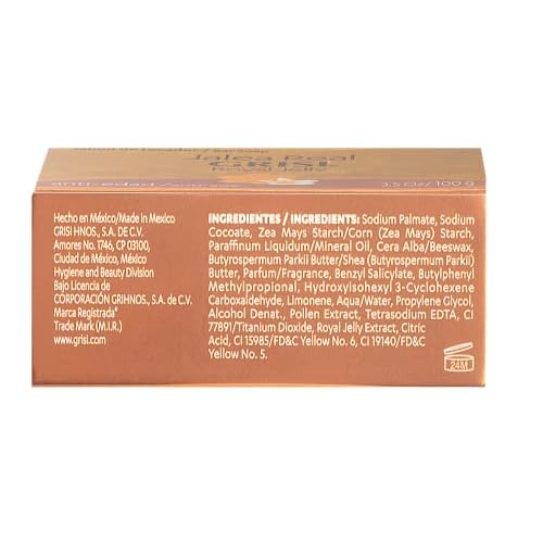 Grisi Royal Jelly Soap, Cleansing, and Smoothing Soap Nourish your skin, Improves your skin Elasticity, Extra Hydration, 6-Pack of 3.5 Oz each, 6 Bar Soaps.