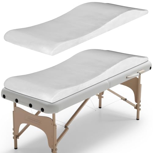 FAHKNS Lash Bed Topper Milky White 70.8 x 23.6 in Ergonomic High-Density Foam