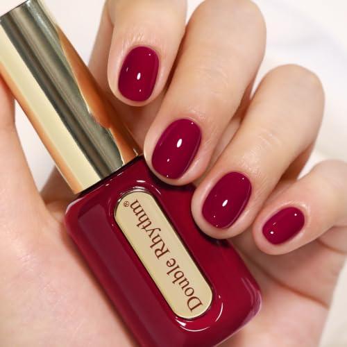 Double Rhythm Blood Red Gel Nail Polish 0.5oz UV, Hema-Free, Long-Lasting