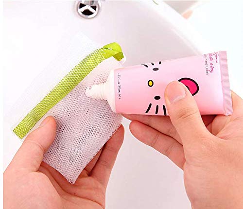 Exfoliating Soap Mesh Pouch Bags - 10 Pack Drawstring Holder
