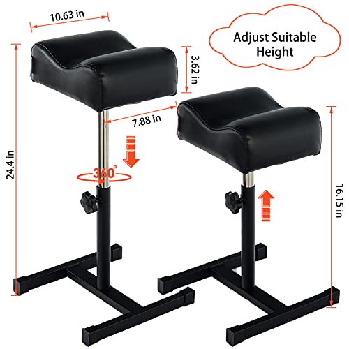 Adjustable Pedicure Footrest Stool with PVC Leather Cushion