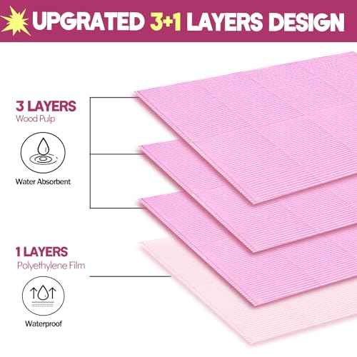 Disposable Nail Mats 50pcs Nail Paper Sheets for Nail Tech 4 Ply Foldable Waterproof Nail Mat Nail Art Accessories for Salon Manicure Tattoo 13" x 18"