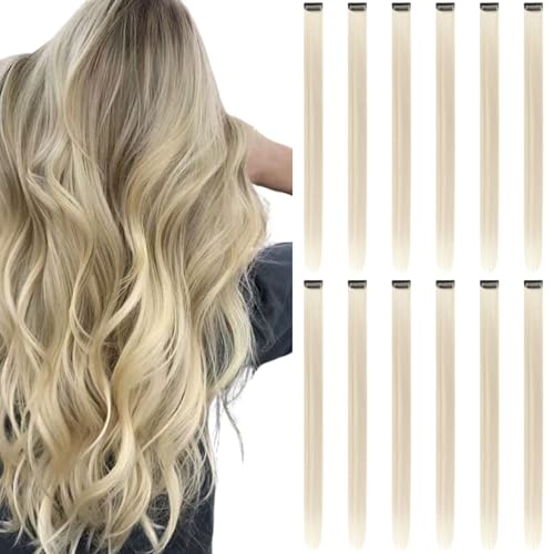 Clip-In Hair Extensions Blonde 22" - 12 Piece Set