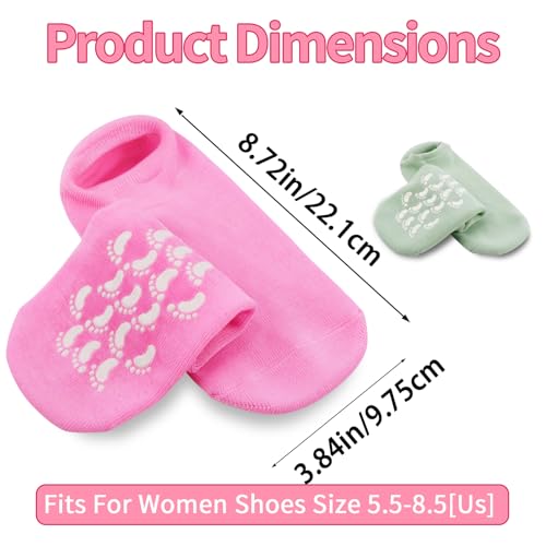 Giloner Moisturizing Gel Socks for Dry Cracked Feet - 2 Pairs Spa Set