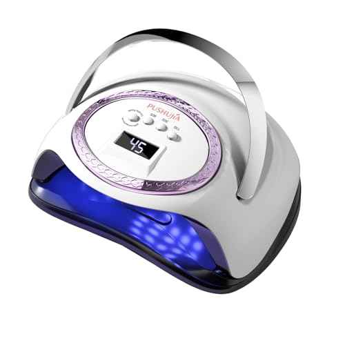 288W Professional Nail Lamp with 66 LEDs & Smart Sensor - Digital Display 4 Timer Settings Fast Curing UV LED Light for Gel Polish Hands and Feet