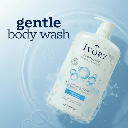 Ivory Body Wash for Sensitive Skin, 35 oz – Gentle, pH-Balanced