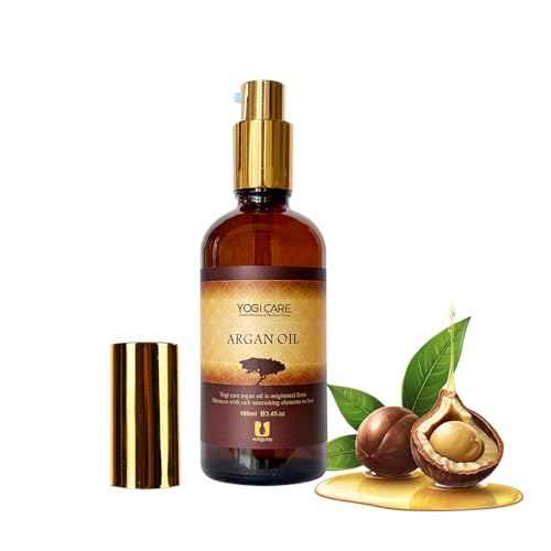 Moroccan Argan Oil For Frizzy, Dry & Damaged Hair ? Nourishing & Strengthening Hair Care Oil For All Hair Types ? Anti Frizz, Moisturizing, Repair & Shine ? 3.4 FL.OZ Glass Bottle