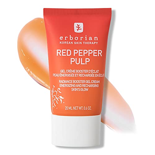 Erborian Red Pepper Pulp Hydrating & Energizing Gel - Facial Moisturizer for Brightened, Refreshed & Plumped Skin - Radiance Boosting Moisturizing Cream - Korean Skin Therapy