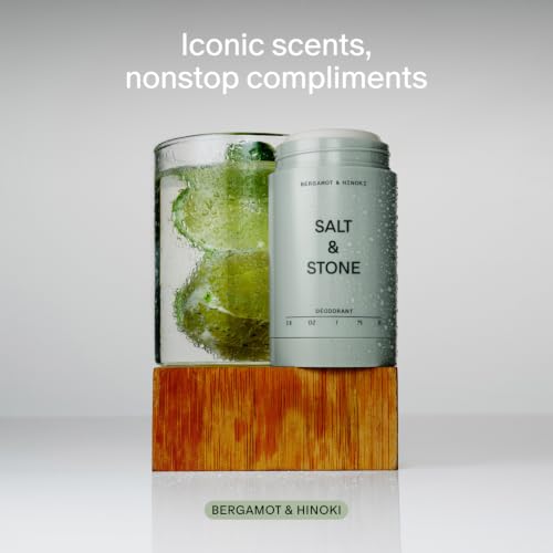 Salt & Stone Aluminum Free Deodorant with Seaweed & Bergamot - Pack of 2, 2.6 oz