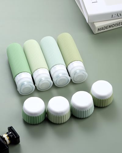 Travel Bottles 8 Pack TSA Approved 3oz Leak Proof Silicone