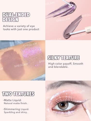 SHEGLAM Silk & Sparkle Double Ended Liquid Eyeshadow - Taupe
