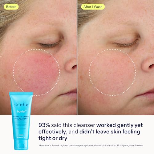 Skinfix Nourishing Cleanse + Moisturize Set with Hyaluronic Acid - Includes Mini Foaming Oil Cleanser (2 fl oz) & Mini Triple Lipid-Peptide Cream (0.5 fl oz) - Vegan, Cruelty Free