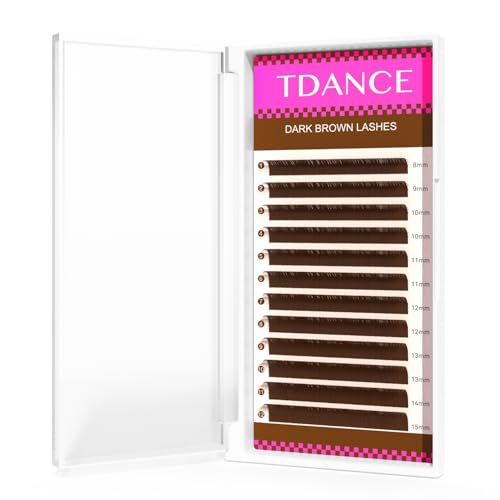 Dark Brown Lash Extensions 0.05mm CC Curl 8-15mm