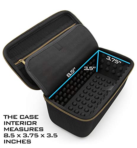 CASEMATIX Black Travel Case for Hair Clippers, Trimmers & Accessories – Holds 2 Corded/Wireless Clippers