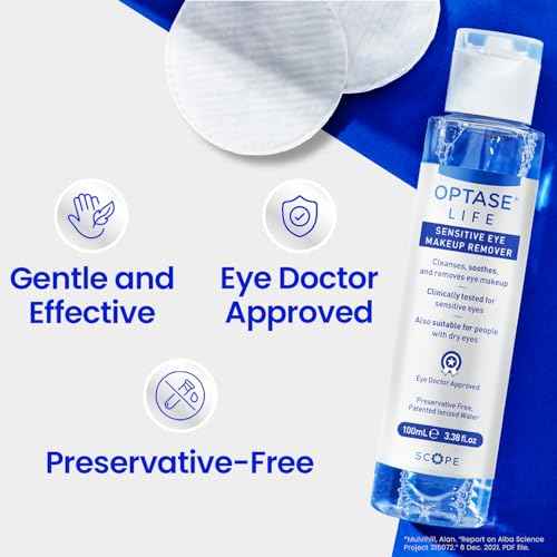Optase Life Sensitive Eye Makeup Remover ? Gentle & Effective for All Skin Types - Breakthrough Innovation vs Traditional Micellar Water - 100ml