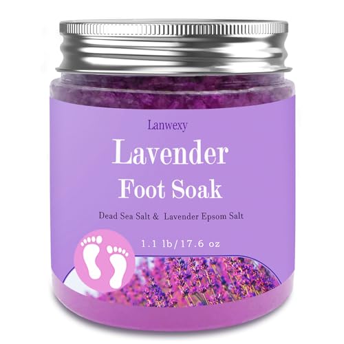 Lavender Foot Soak with Epsom & Sea Salt - 1.1 Lbs Natural Spa Treatment