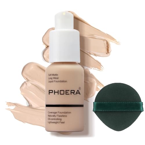PHOERA 30ml Full Coverage Foundation - Matte Oil Control