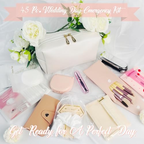 Wedding Emergency Beauty Kit with 45 Essentials & Makeup Brushes
