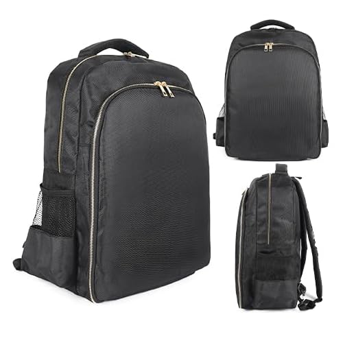 Barber Travel Backpack (Black, 17.7 x 12.6 x 7.5 inches), Air Cushion Design, Waterproof, High Capacity for Clippers and Supplies