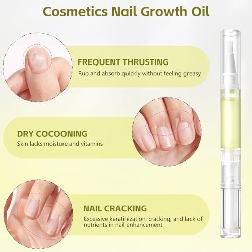 Grenben Radiant Nail Growth Oil Pens (4-Pack) - Strengthening Cuticle Care
