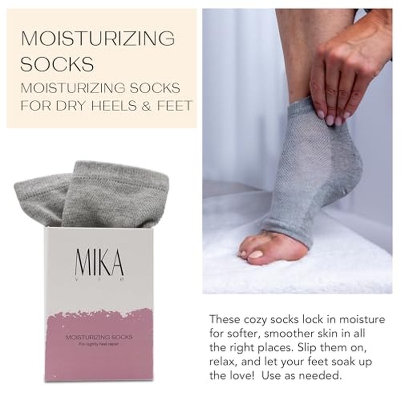 Foot Balm & Socks Set with 25% Urea for Dry Cracked Feet