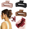 4-Pack Flexible Silicone Claw Clips for Women, 4-Inch