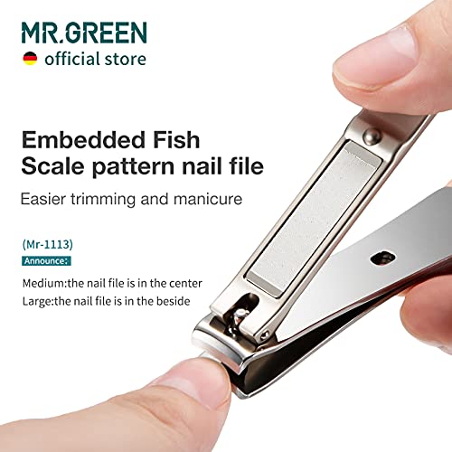 Stainless Steel Nail Clippers with Curved Blades for Manicure