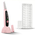 Sonic Dermaplaning Razor for Women face ? Beginner-Safe & Sensitive Skin Friendly, Controlled Exfoliation to Remove Peach Fuzz & Dull Skin ? 3 Precision Speeds ? 12 Blades&LED Light