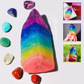Crystal Chakra Soap Rock - Soap Bar - Jasmine Essential Oil Fragance - Natural Gemstones - Healing Energy - Fancy RockSoap - Moisturizing Skin - Scented Soap Gift for Women and Men