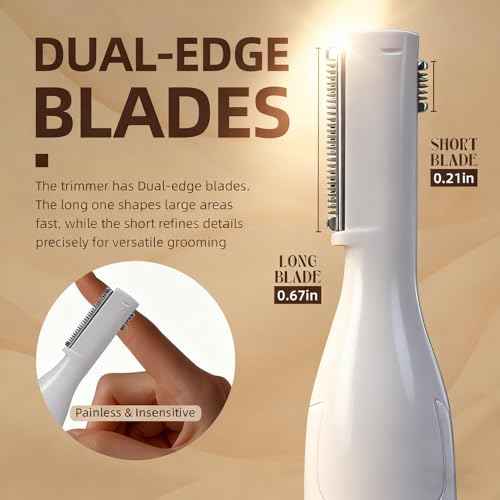 2025 Eyebrow Trimmer Facial Shaver for Women - Painless Facial Hair Remover, Mini Personal Grooming Tool with Combs