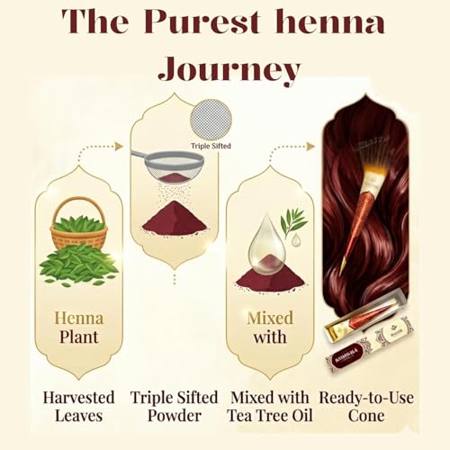 Kumari Kulture Organic Henna Cone 1.25oz - Natural Reddish-Brown Hair Dye