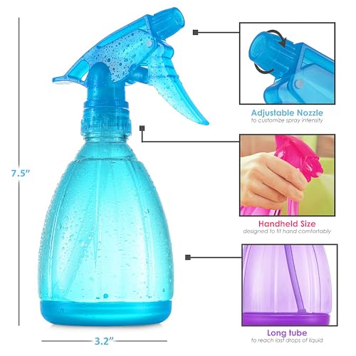 DilaBee 12oz Spray Bottles (3-Pack) - Multicolor