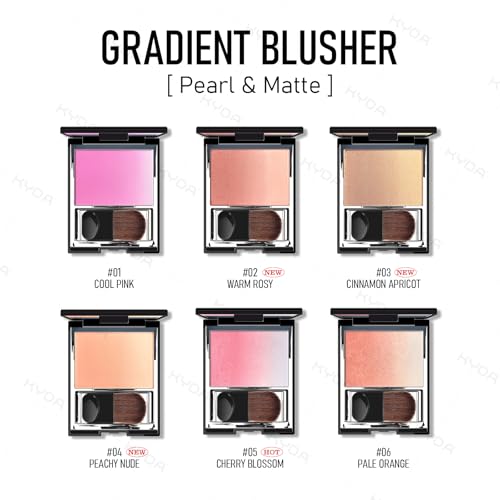KYDA Pink Shimmer Blush – Gradient Cherry Blossom Buildable Powder